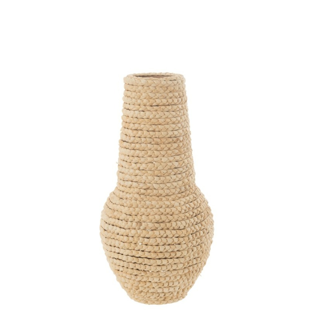 Vase afro en bois naturel 31.5x31.5x63 cm