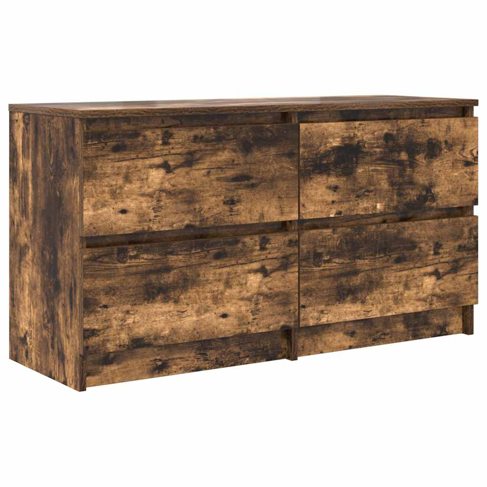 Meuble tv chêne fumé 100x35x54 cm bois d'ingénierie