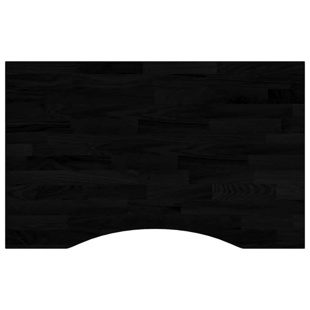 Dessus de bureau marron foncé bois chêne massif rectangulaire