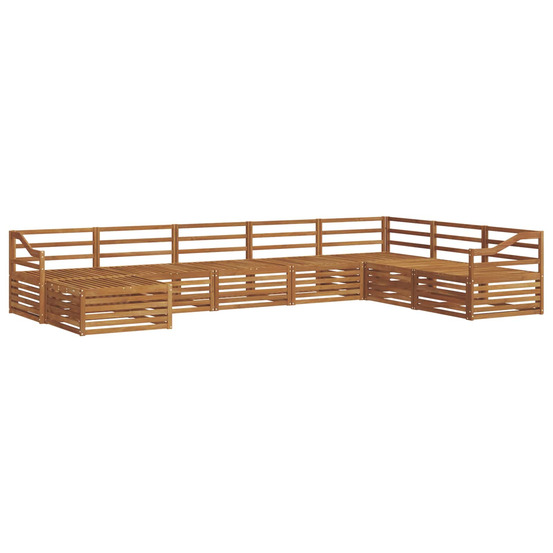 Ensembles de canapés 8 pcs naturel bois d'acacia massif
