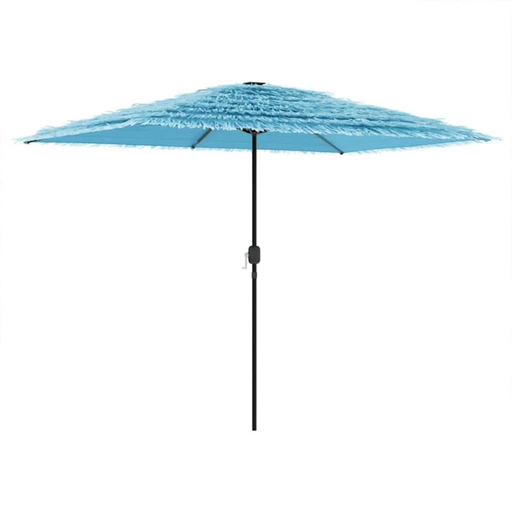 Parasol de jardin avec mât en acier bleu 300x200x250 cm