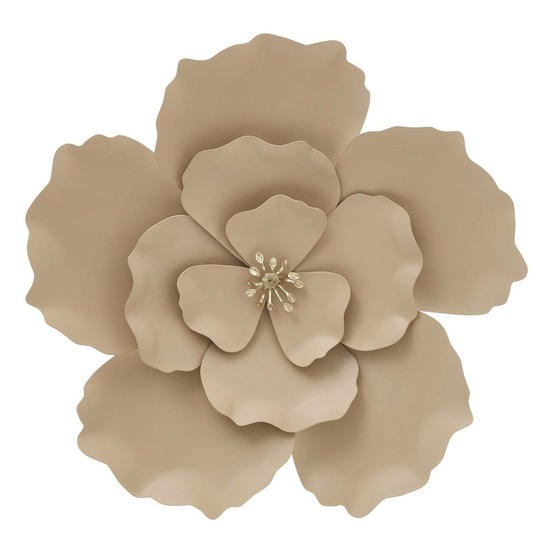 Décoration murale flok 29x29cm beige