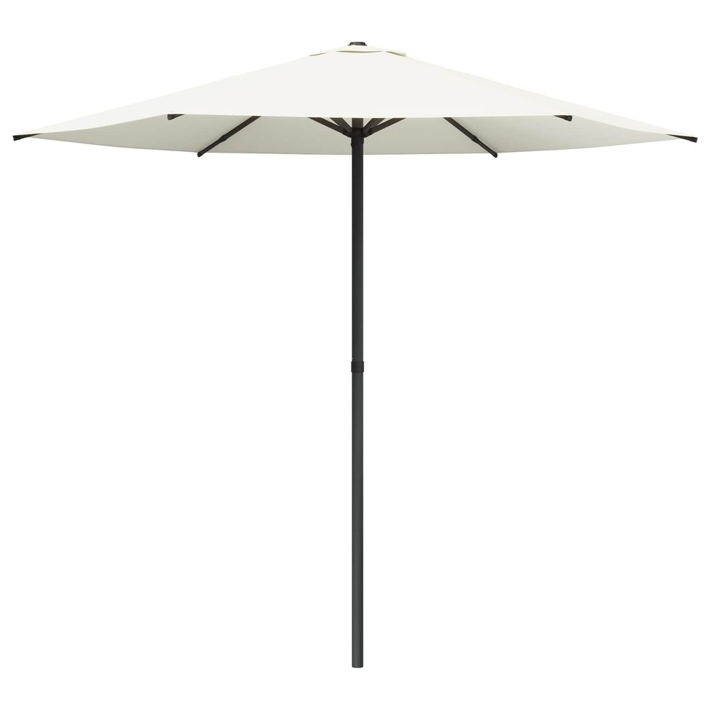 Parasol de jardin 230 x 230 cm polyester rectangulaire crème