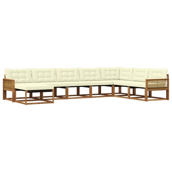 Ensemble de canapés d'extérieur 8 pc naturel et crème
