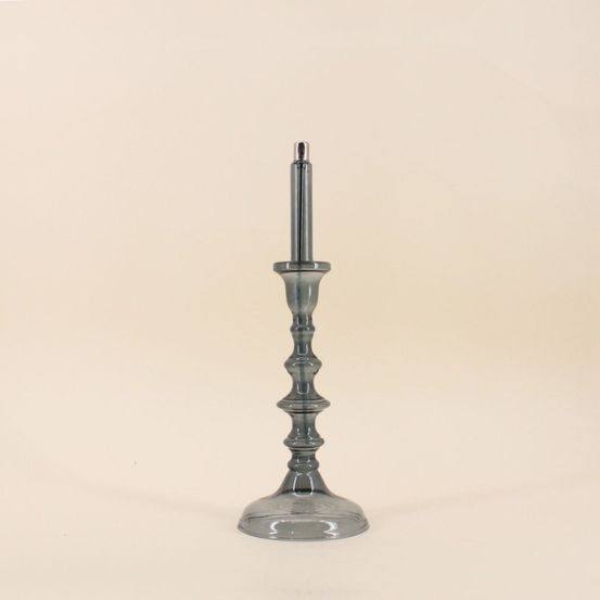 Lampe à huile chandelier en verre soufflé 32cm