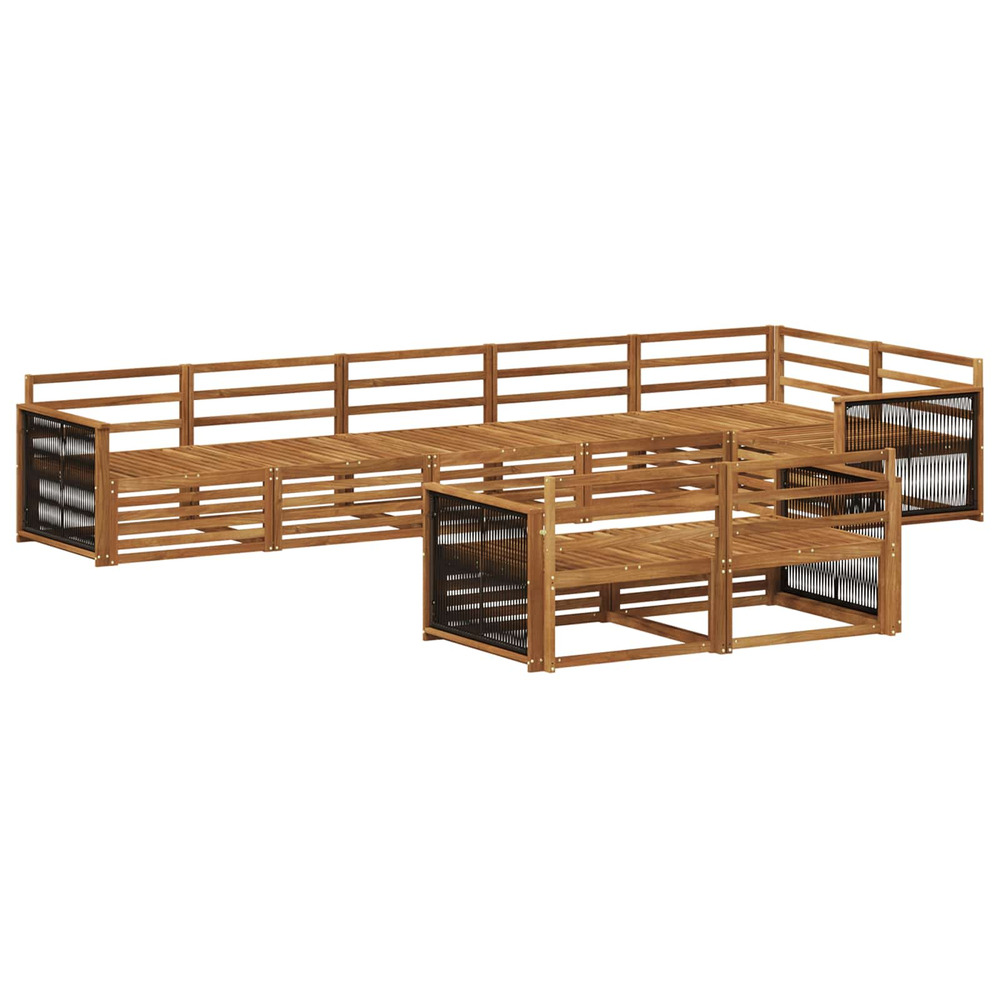 Ensemble de canapés d'extérieur 8 pcs naturel