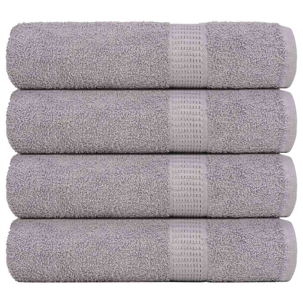 Serviettes de douche frogn 4 pcs gris 70x140 cm 360 g/m²
