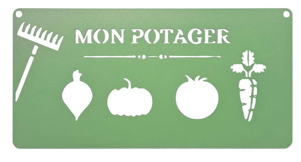 Pancarte décorative en métal 