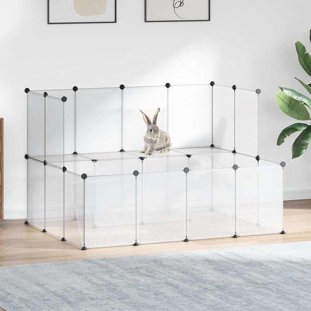 Enclos parc modulable pour rongeur et chiot transparent