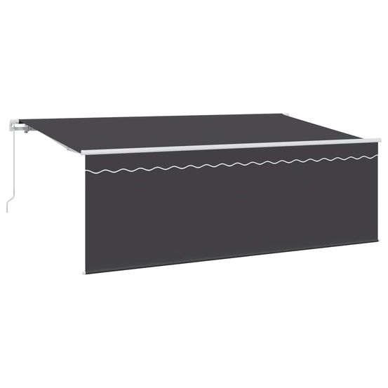 Auvent rétractable anthracite 400 x 200 cm