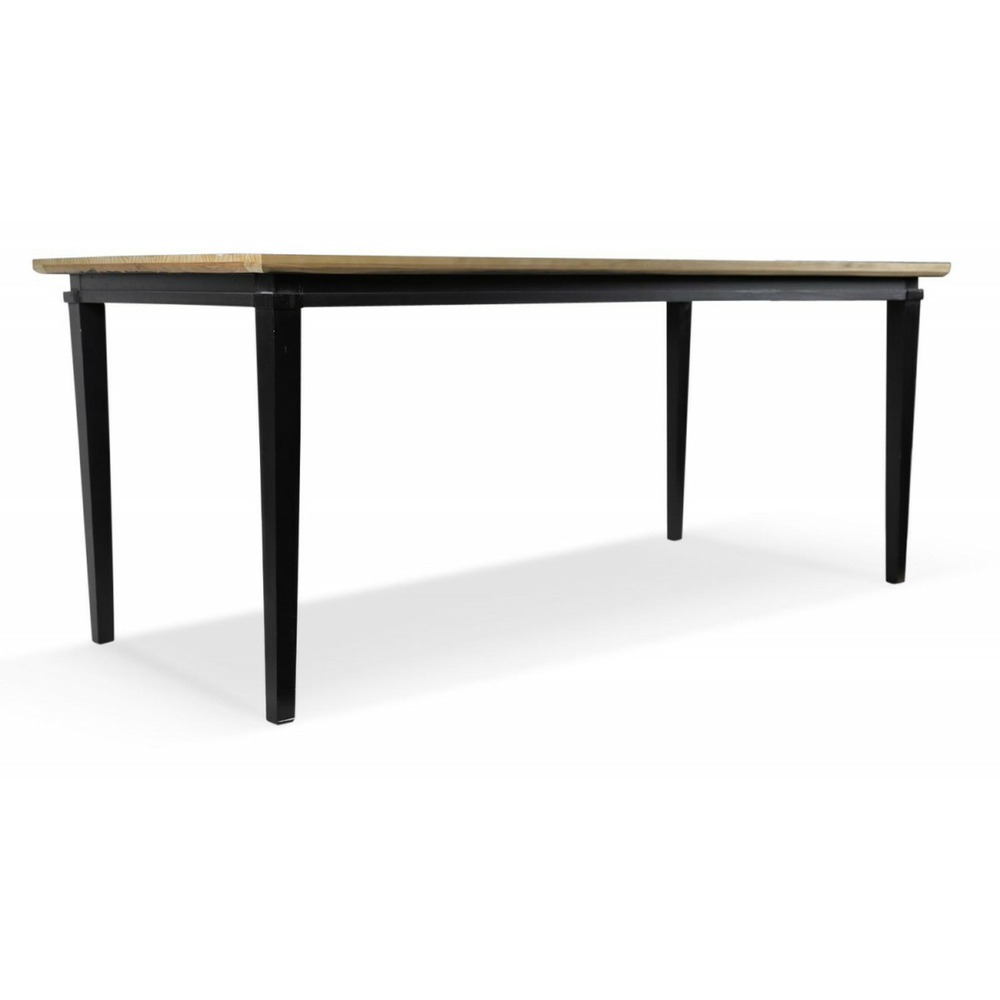 Table à manger bois-mdf noir - idéline décoration d'autrefois