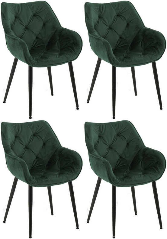 Lot de 4 chaises tanna velours