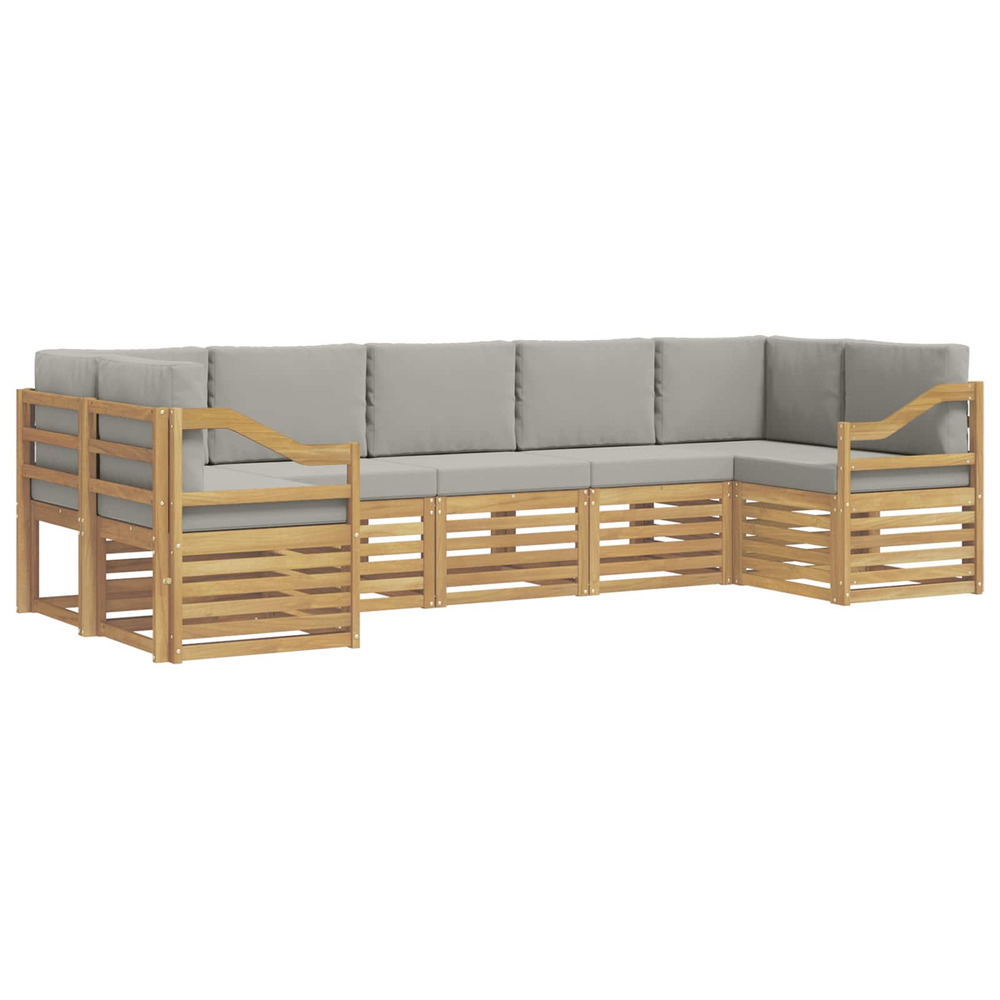 Ensemble de canapé d'angle 7 pcs blanc et gris clair