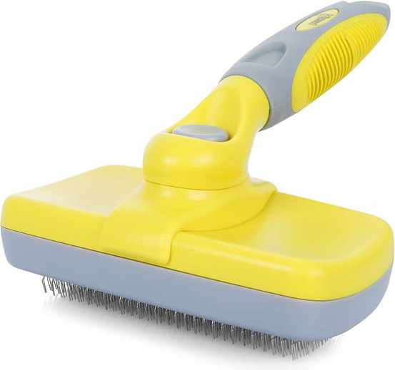 Grande brosse pour chat jaune