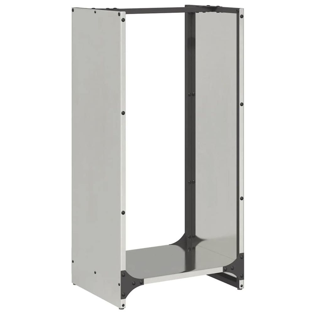 Portant de bois de chauffage 40x30x80 cm acier inoxydable