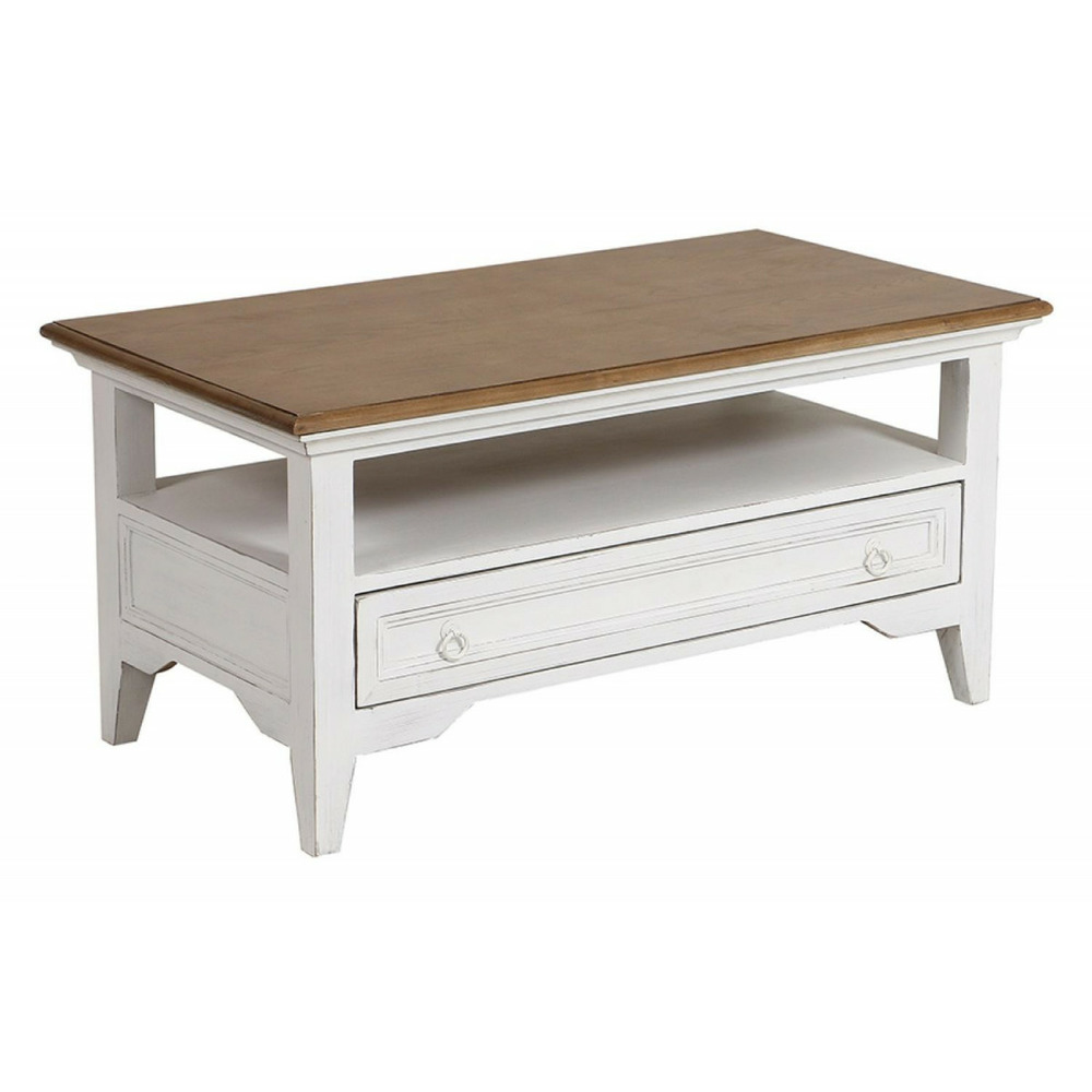 Table basse rectangulaire bois blanc - esquisse interior's