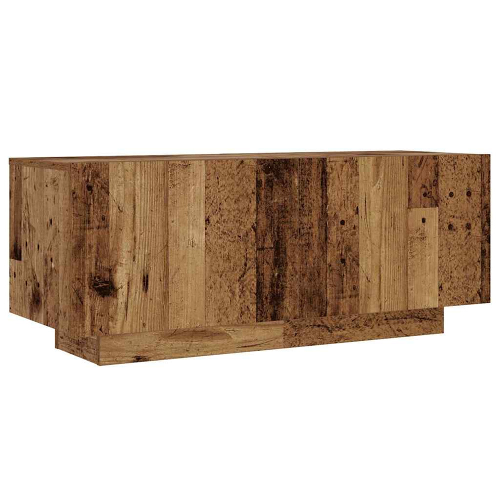 Table de chevet vieux bois 100x35x40 cm bois d'ingénierie