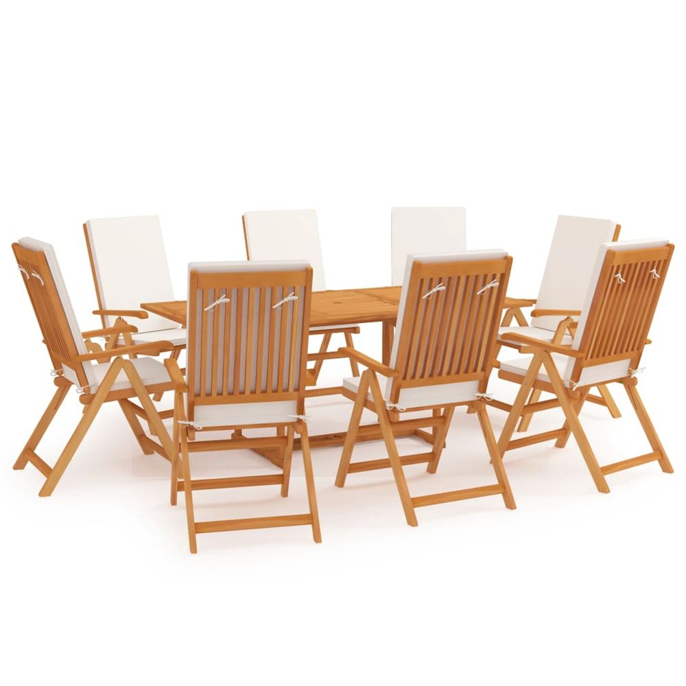 Salon de jardin 9 pcs avec coussins