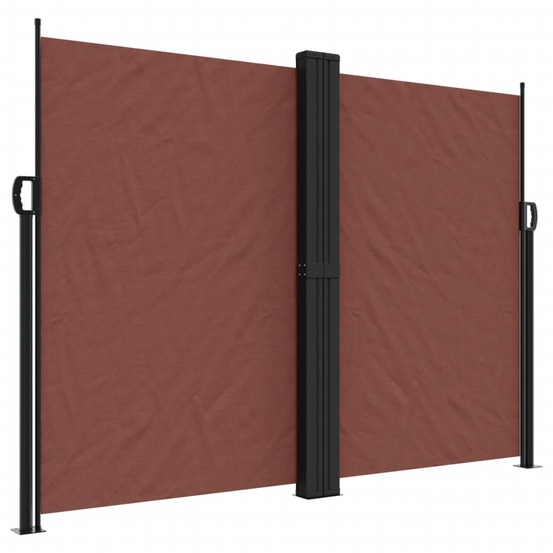 Auvent latéral rétractable marron 180x1200 cm