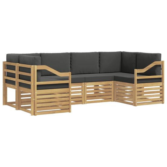 Ensemble de canapés d'extérieur 6 pc blanc et anthracite