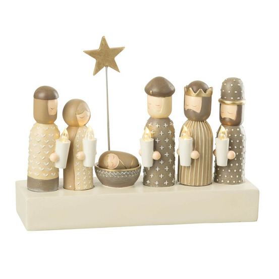 Crèche de noël à led