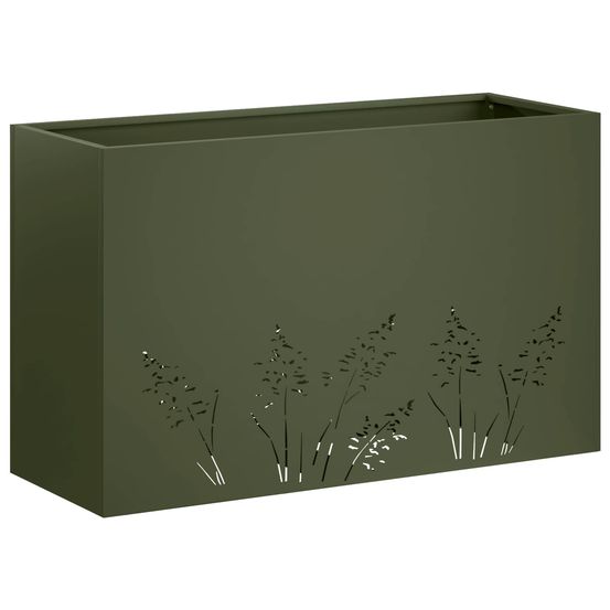 Cache-pot de jardin vert olive 80 x 30 x 49 cm