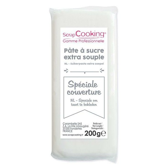 Pâte à sucre de couverture blanche 200 g
