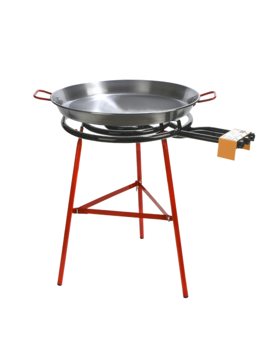 Set paella ibiza plat à paëlla poli 70 cm 18 parts / réchaud 60 cm 21,00 kw / 3 pieds renforcés - autre