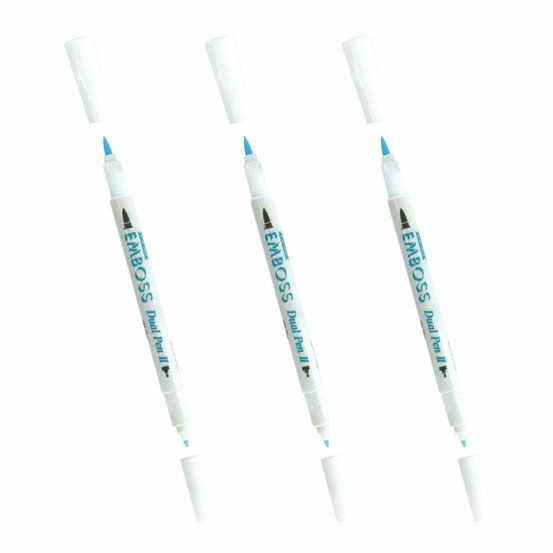 3 feutres à embosser double pointe