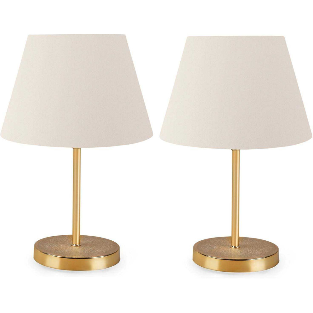 Lampe à poser en métal et pvc naya (lot de 2)