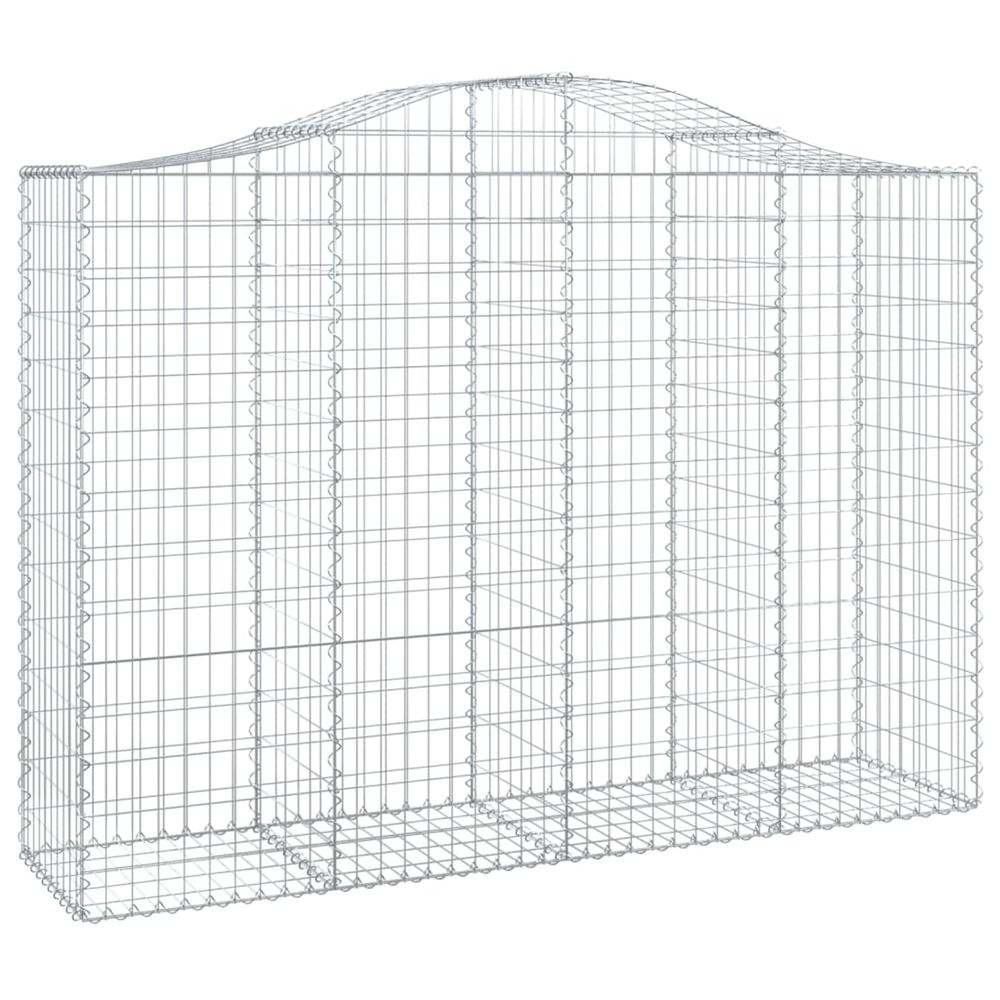Panier de gabions arqué 200x50x140/160 cm fer galvanisé