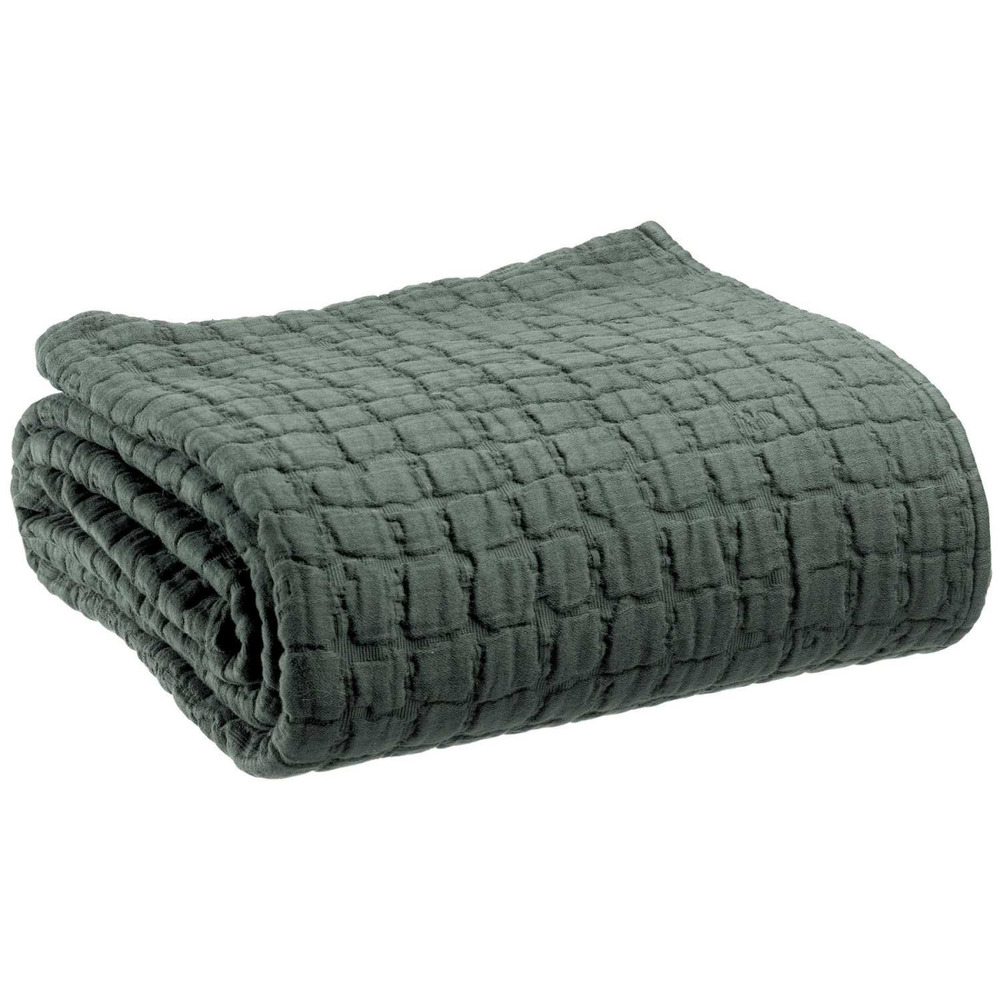 Plaid en coton swami 130 x 200 cm thym