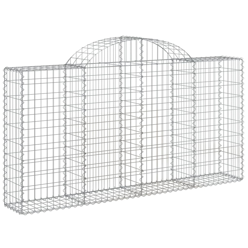 Panier de gabions arqué 200x30x100/120 cm fer galvanisé