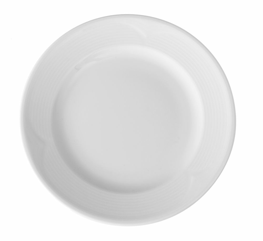 Assiette plate porcelaine blanche classique ø 200 mm - lot de 12 - hendi