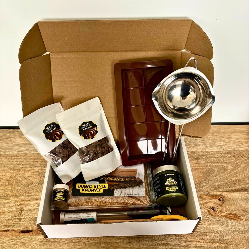 Coffret diy tablette chocolat dubai
