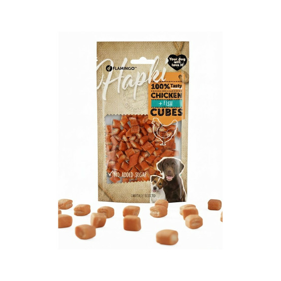 Friandises hapki morceaux au poulet et au poisson 85 g pour chien