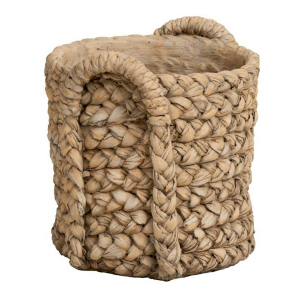 Cache-pot rond design anses 28cm naturel