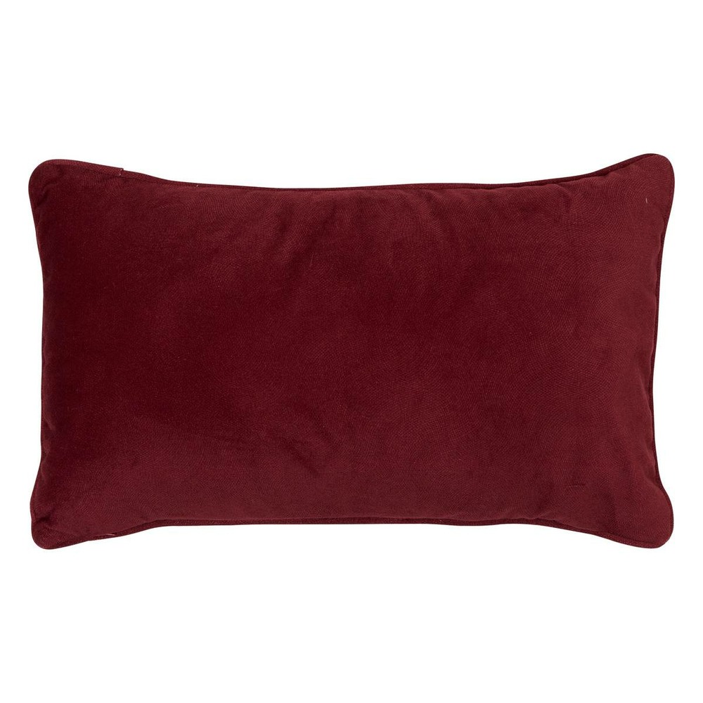 Coussin lilou rouge grenat 50x30cm