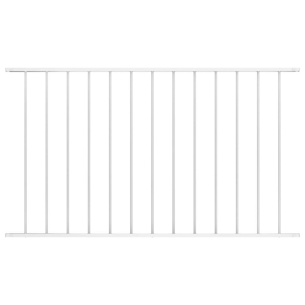 Panneau de clôture en acier thermolaqué 1,63 x 1 m blanc