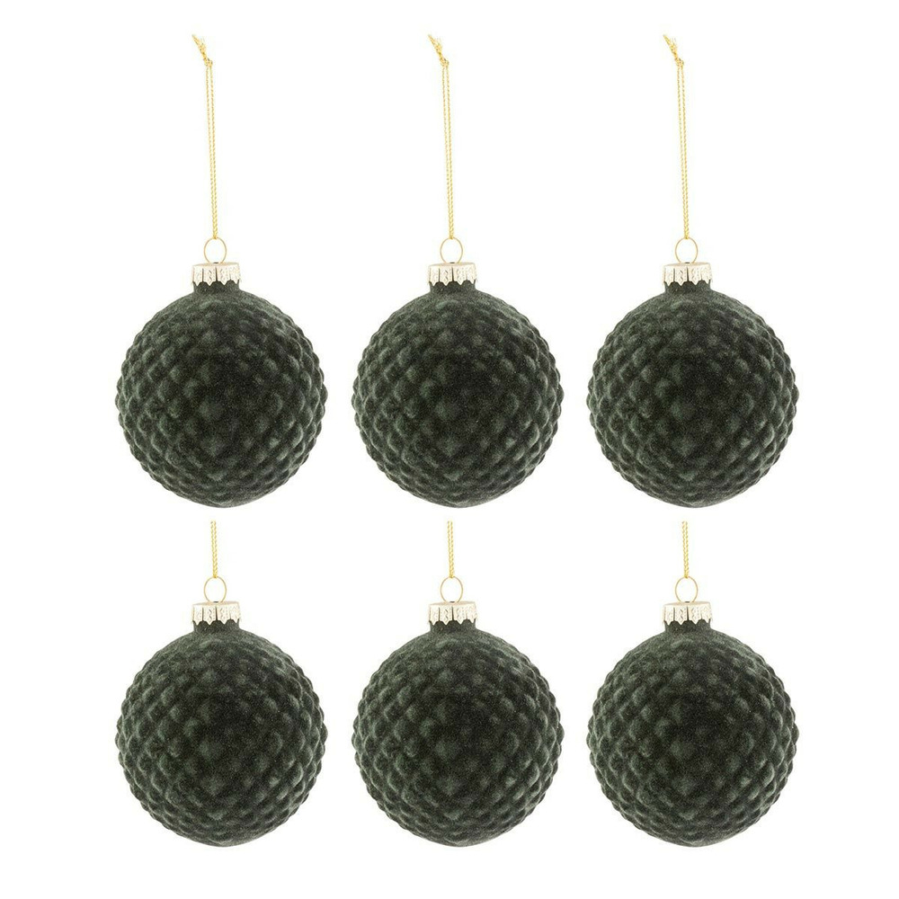Lot de 6 boules de noël 
