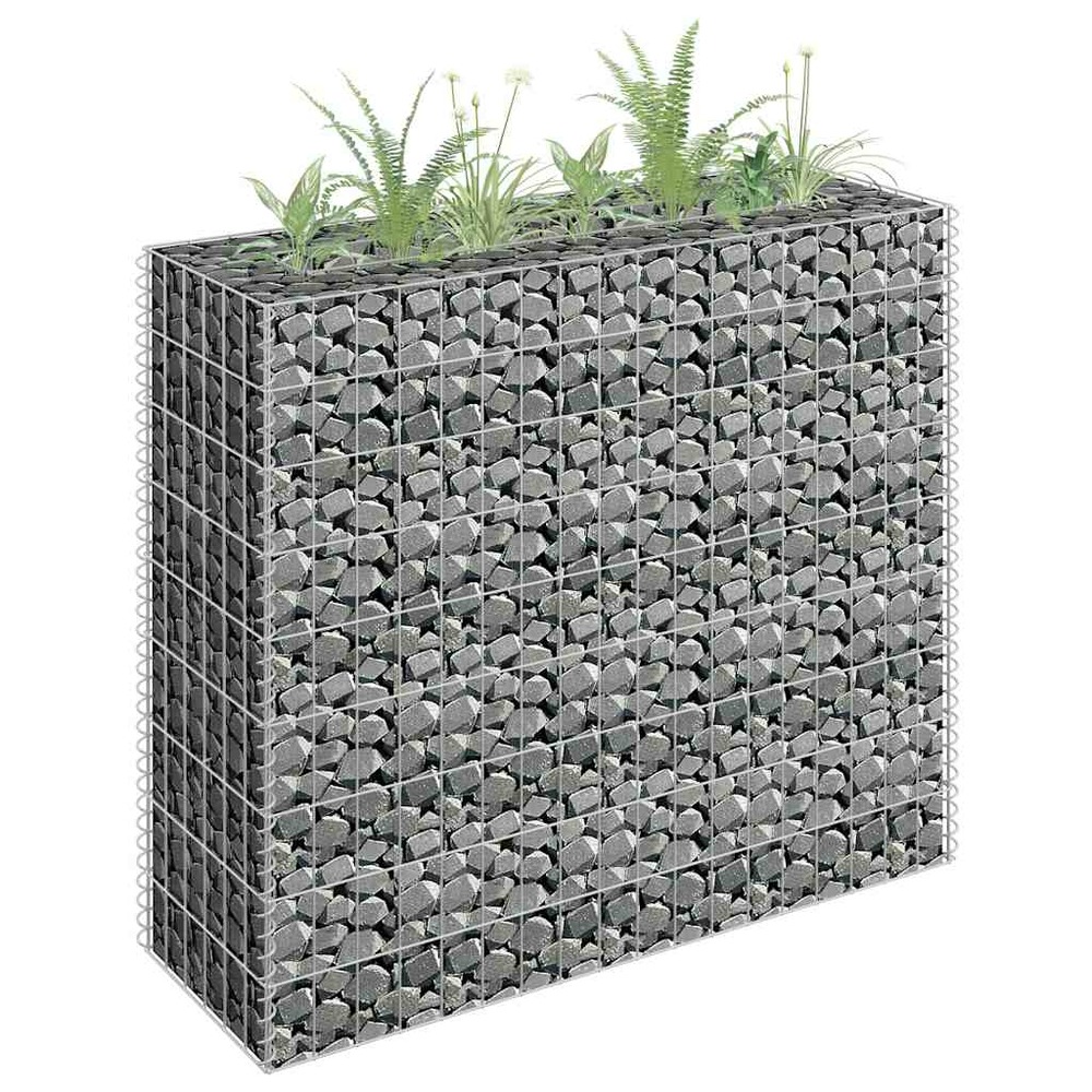 Lit surélevé à gabion acier galvanisé 90x30x90 cm