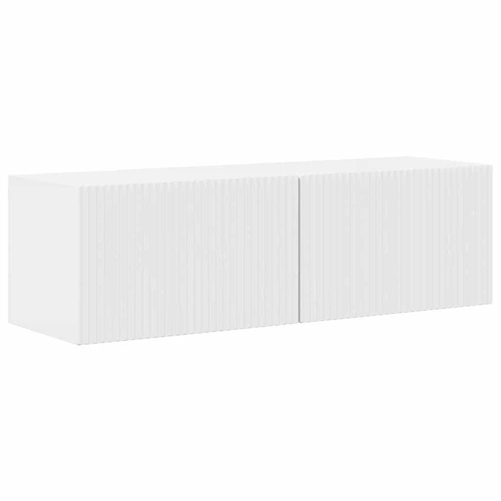 Meuble tv mural 98 x 31 x 29,5 cm blanc brillant