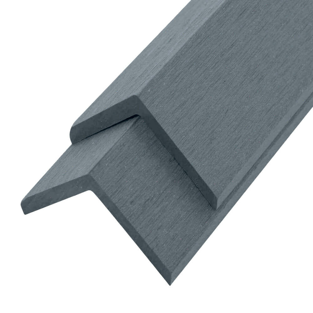 Home deluxe - plinthe wpc finea - couleur gris clair, 10 pièces - 110 x 4,5 x 4,5 cm i profilé de finition plinthe de recouvrement