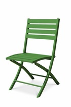 Chaise de jardin pliante en aluminium vert prairie