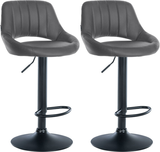 Lot de 2 tabourets de bar milet simili cuir b