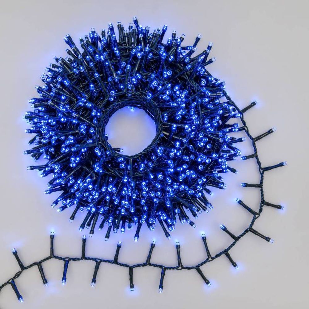 Guirlande boa 20m 1000 leds bleues 8 programmes ip44 lotti