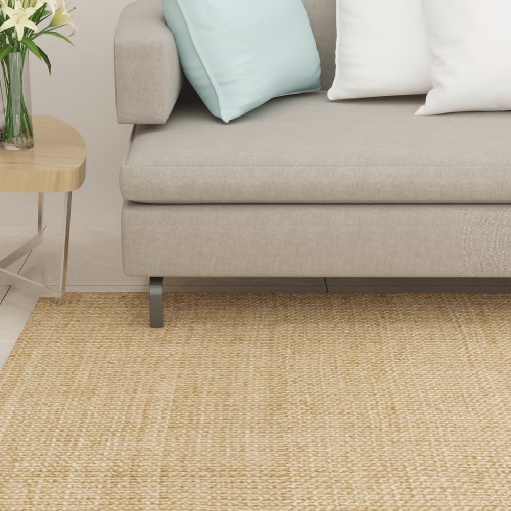 Tapis griffoir pour chat en sisal naturel tapis de jeu antidérapant 80x100 cm marron clair