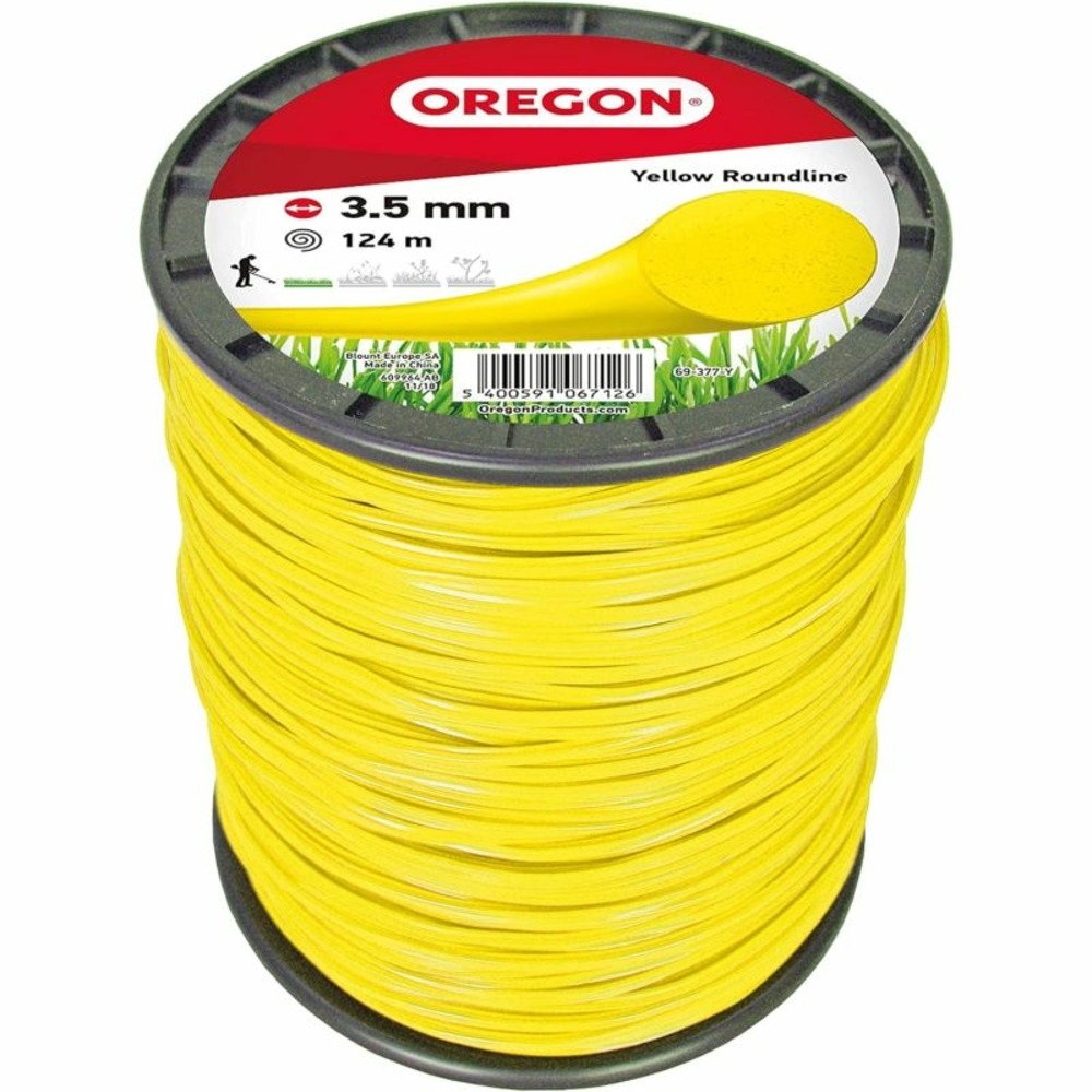 Fil débroussailleuse rond nylon jaune ø3.5mm/124m oregon 69-377-y