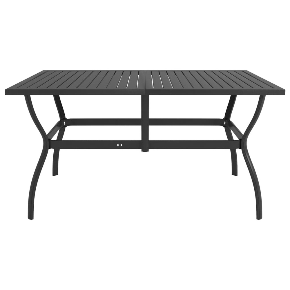 Table de jardin anthracite 140x80x72 cm acier