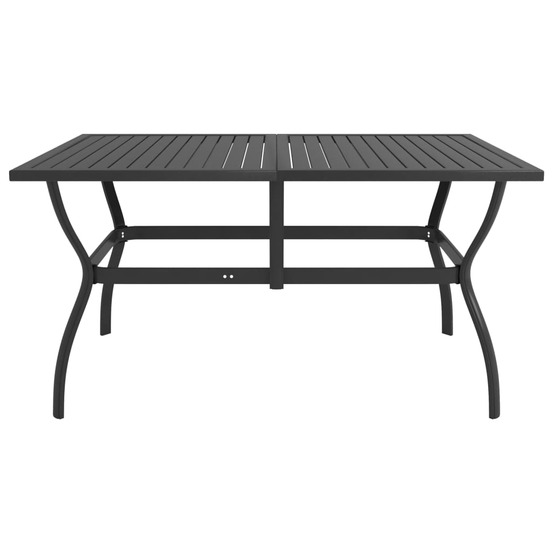 Table de jardin anthracite 140x80x72 cm acier